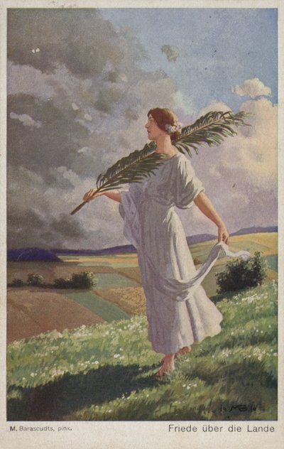 Fred över landet (färg litho) av M. Barascudts