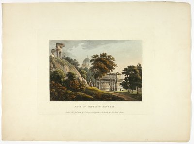 Septimus Severus båge, plåt fyra från Roms ruiner av M. Dubourg