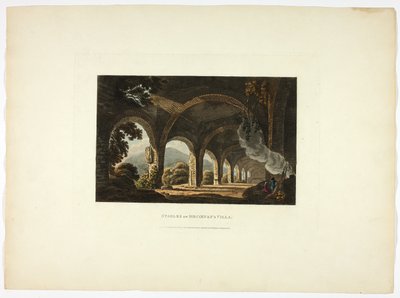 Stallet i Meccenas villa, plansch elva från Roms ruiner av M. Dubourg