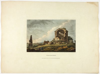 Temple of Hope, plansch tjugofyra från Ruinerna i Rom av M. Dubourg