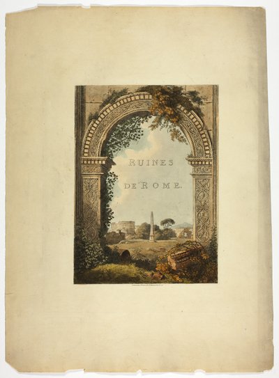 Titelsida till Ruinerna av Rom av M. Dubourg