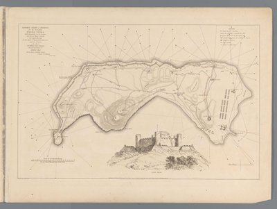 Erövring av Banda av engelsmännen den 9 augusti 1810 Illustrativ redogörelse för kapten Coles fantastiska prestation vid erövringen av ön Banda (titel på objekt) av M. Graham