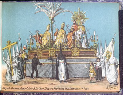 Procession under Stilla veckan i Sevilla av M. Grima