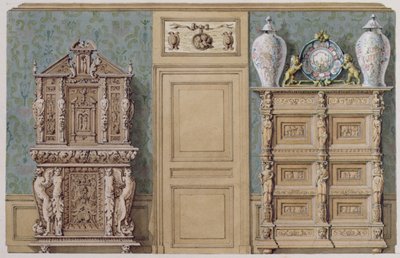 Möbler i matsalen på rue Fortune, hus köpt av Balzac 1847 av M. Santi