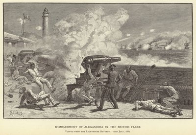 Bombardement av Alexandria av den brittiska flottan av M. Schonberg