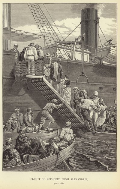 Flyktingflykt från Alexandria av M. Schonberg