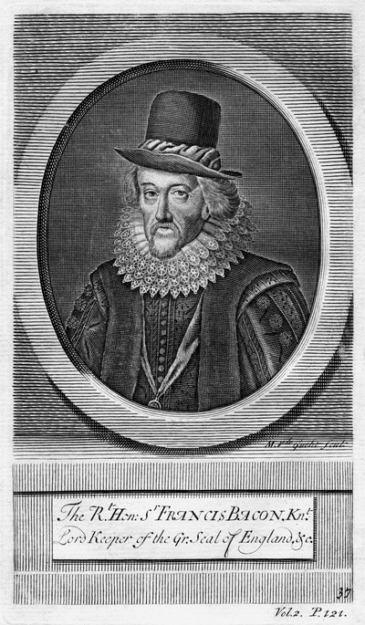 Sir Francis Bacon, Viscount St Albans, engelsk filosof, vetenskapsman och statsman. av M. van de Gucht