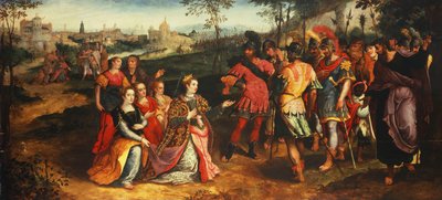 Coriolanus och Volumnia, av Maarten de Vos