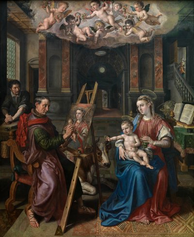 St Luke målar jungfrun av Maarten de Vos