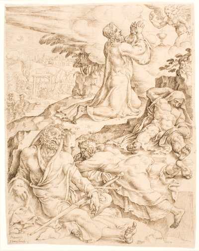 Kristus på Oljeberget av Maarten van Heemskerck