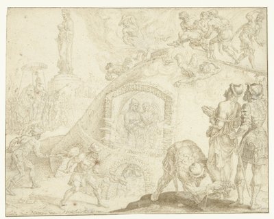 Tre ungdomar kastas in i en brinnande ugn History of the Three Young Men (serietitel) av Maarten van Heemskerck