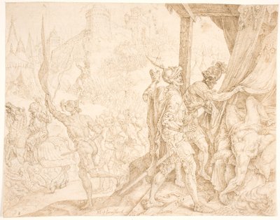 Holofernes kropp hittades av Bagoas av Maarten van Heemskerck