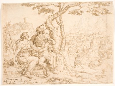 Juda och Tamar av Maarten van Heemskerck