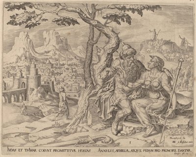 Juda ger Tamar pantet, ca 1566 av Maarten van Heemskerck