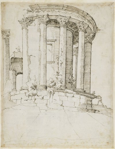 Runt tempel i Tivoli av Maarten van Heemskerck