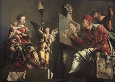 Saint Luke målar jungfrun av Maarten van Heemskerck