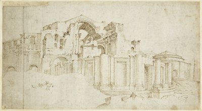 Södra tvärskeppet i den nya Peterskyrkan av Maarten van Heemskerck