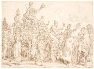 Triumfvagn Överflöd (rik) av Maarten van Heemskerck