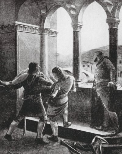 Mordet på infanten Don Juan (litografi) av Macario Marcoartu