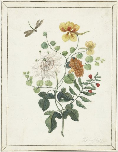 Stilleben av blommor av Machtelt Moninckx