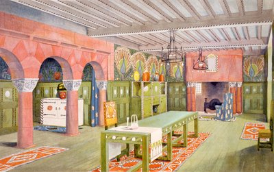 Matsal, tryck utfört av Emil Hochdanz, c.1901 av Mackay Hugh Baillie Scott