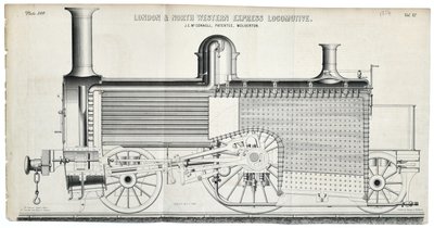 London und North Western Express Lokomotive Platte 138 von Mackay & Kirkwood