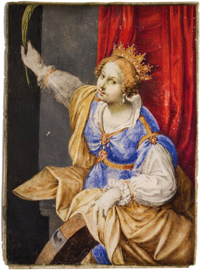 Artemisia Gentileschi som den heliga Katarina av Alexandria, mitten av 1600-talet. av Maddalena Corvina