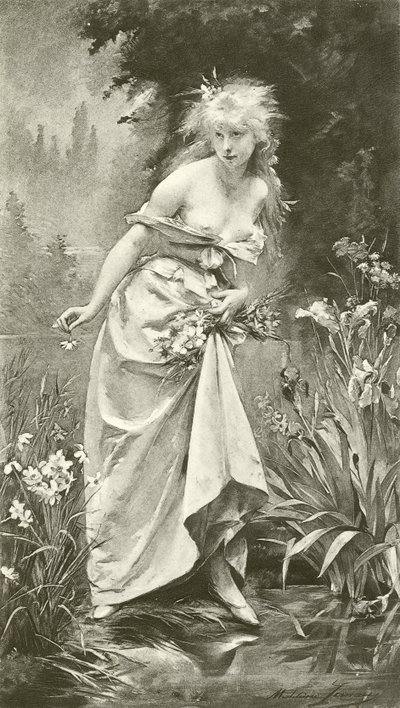 Ophelia (gravyr) av Madeleine Lemaire