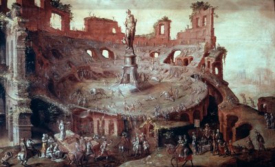 Tjurfäktning en antik, 1552. av Maerten van Heemskerck