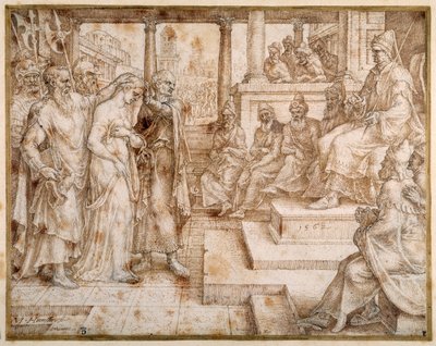 Susannah anklagas av de äldste av Maerten van Heemskerck