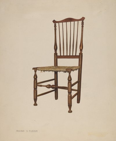 Bastard Windsor stol, ca. 1939. av Magnus S. Fossum