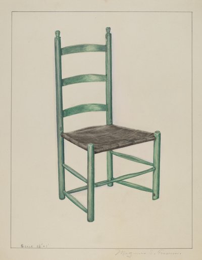 Ladder Back Chair - Kallas Jolting Chair, ca. 1936. av Magnus S. Fossum