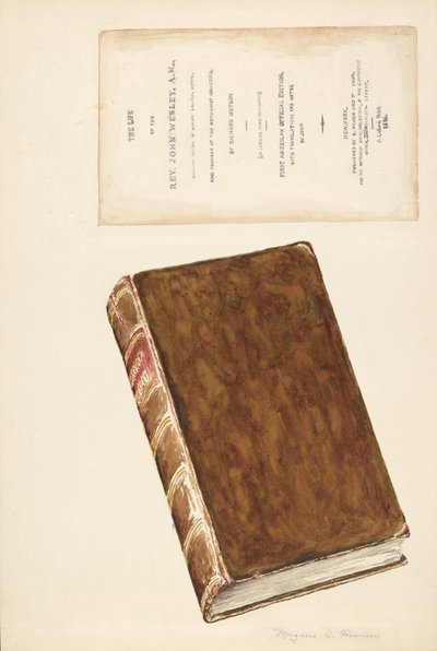 Gammal bok, Life of Wesley, ca. 1936. av Magnus S. Fossum