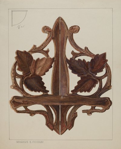 Hyllhörnfäste, ca. 1937. av Magnus S. Fossum