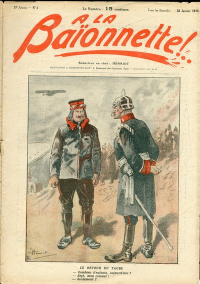 Omslag till "" La Baionnette"", Satirical en Colors av Henri Maigrot