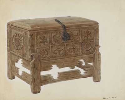Casa en Mesita eller Chest on Stand, ca. 1939. av Majel G. Claflin