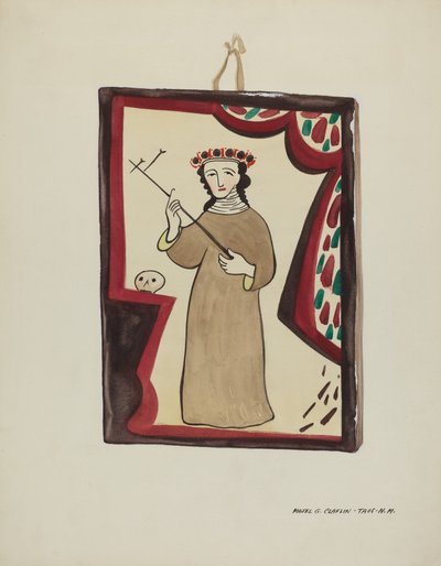 Altartavla-Santa Rita, ca. 1937. av Majel G. Claflin
