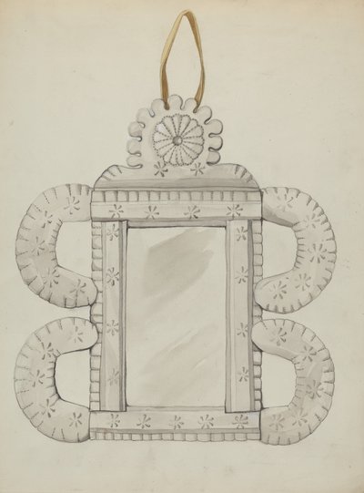 Spegelram av plåt, ca. 1936. av Majel G. Claflin