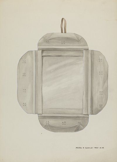 Spegelram av plåt, ca. 1937. av Majel G. Claflin