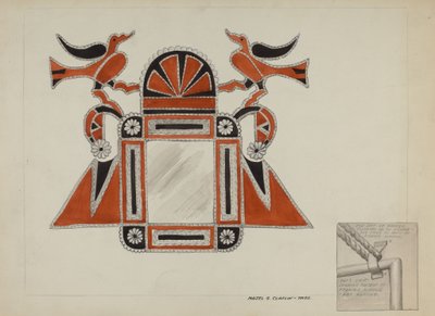 Spegelram av plåt, ca. 1937. av Majel G. Claflin
