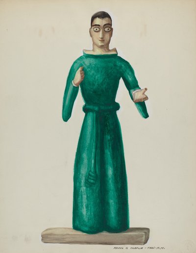 Santo i trä i ljusgrön klänning, 19351942. av Majel G. Claflin