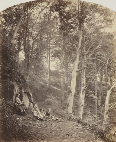 En väg genom en skog, c. 1860. av Major Francis Gresley