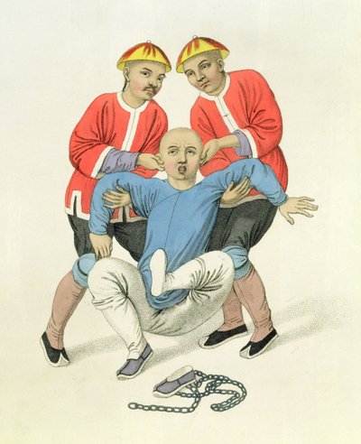 Verdrehen der Ohren eines Mannes, Tafel 5 aus 