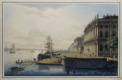 Utsikt över det kejserliga vinterpalatset, 1818 av Maksim Nikiforovich VorobOev