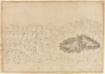Rama och Lakshmana Overwhelmed by Arrows: Folio från Siege of Lanka-serien, ca. 1725. av Manaku