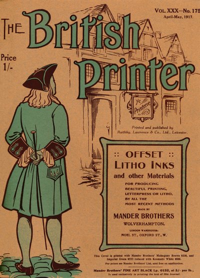 The British Printer Vol. XXX - nr 175 april-maj, 1917 omslag, 1917 av Mander Brothers