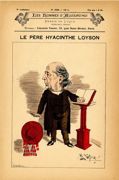 Omslag till The Men of Today, nummer 329, illustration av Manuel Luque (1854-1919): Loyson Hyacinthe (fader Hyacinthe) (1827-1912) av Manuel Luque