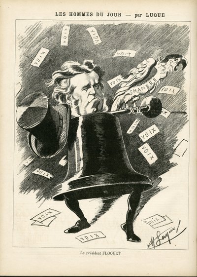 Illustration av Manuel Luque (1854-1919) för omslaget till La Caricature (1880) av Manuel Luque