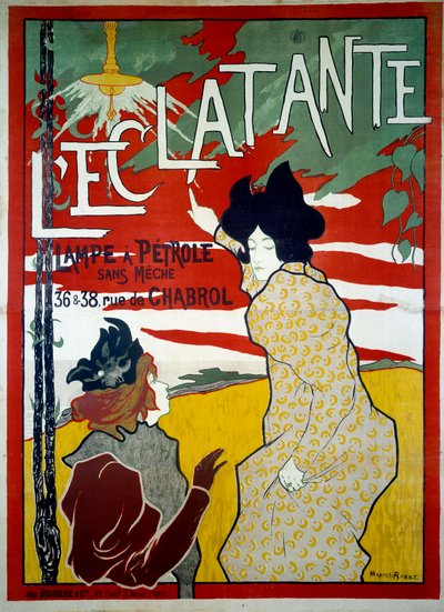 Reklam för oljelampor utan hål: ficklampan, 1900-talet (affisch) av Manuel Robbe