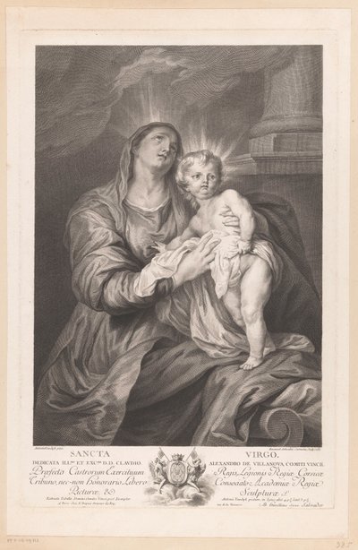 Maria med Kristusbarnet Sancta Virgo (titel på objekt) av Manuel Salvador Carmona